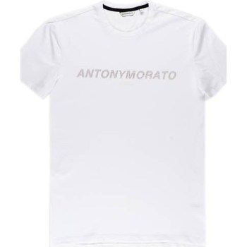 textil Herr T-shirts Antony Morato MMKS019311000 Vit