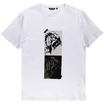 textil Herr T-shirts Antony Morato Tshirt Męski Super Slim Fit White Vit