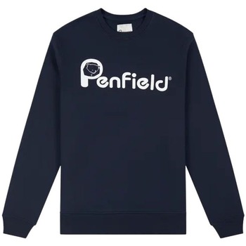 textil Herr Sweatshirts Penfield Sweatshirt  Bear Chest Print Blå