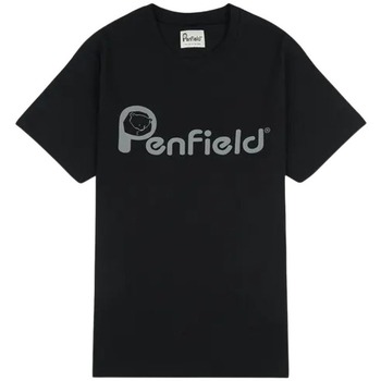 textil Herr T-shirts Penfield T-shirt  Bear Chest Svart