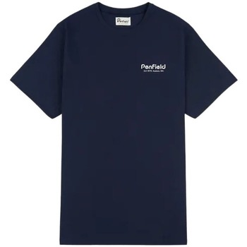 textil Herr T-shirts Penfield T-shirt  Hudson Script Blå