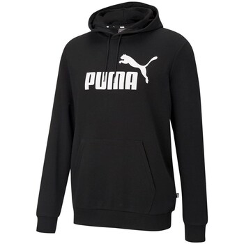 textil Herr Sweatshirts Puma Essentials Big Logo Hoodie Svart