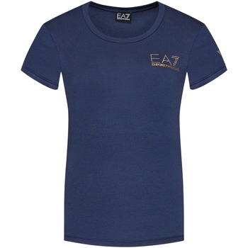 textil Dam T-shirts Ea7 Emporio Armani T-shirt femme Blå