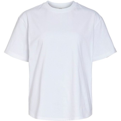 textil Dam Sweatshirts Object Fifi T-Shirt - Bright White Vit