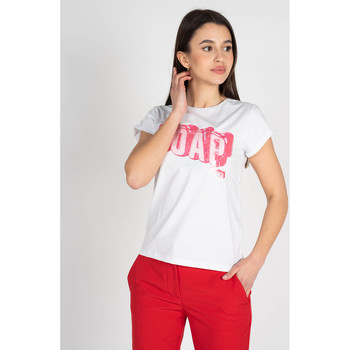textil Dam T-shirts Pinko  Vit