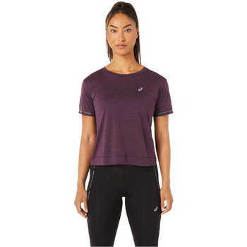 textil Dam T-shirts Asics Race Crop Top Violett