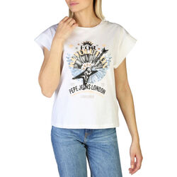 textil Dam T-shirts Pepe jeans - caroline_pl505158 Vit