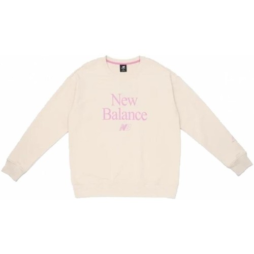 textil Dam Sweatshirts New Balance  Beige