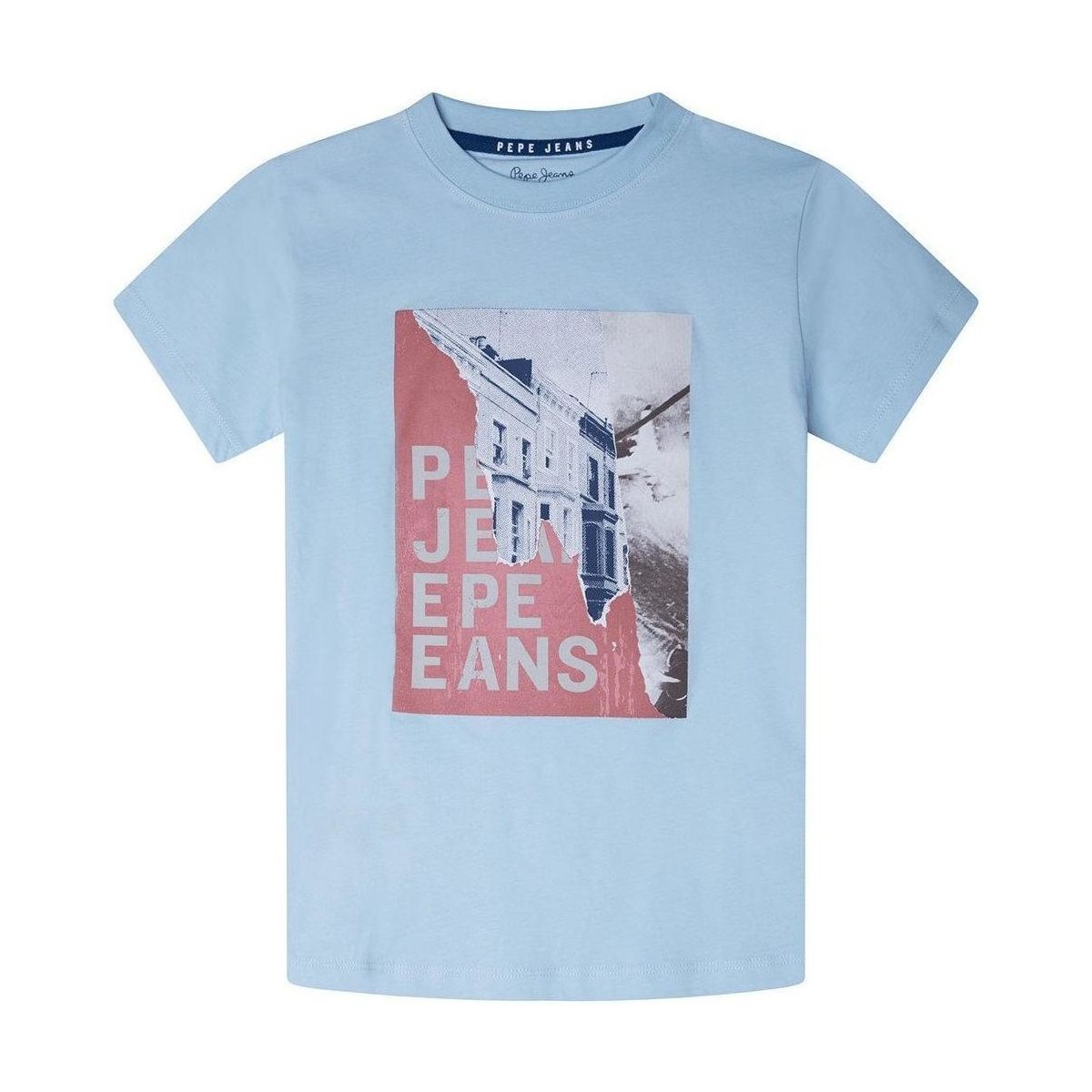 textil Pojkar T-shirts Pepe jeans  Blå