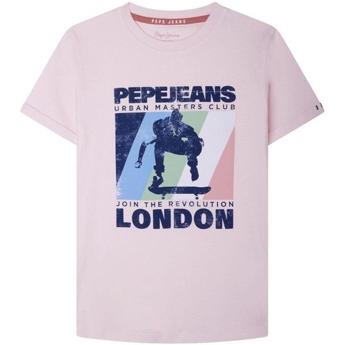 textil Pojkar T-shirts Pepe jeans  Rosa