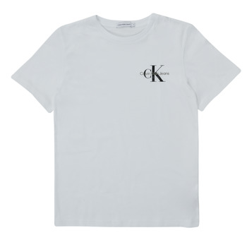textil Pojkar T-shirts Calvin Klein Jeans CHEST MONOGRAM TOP Vit
