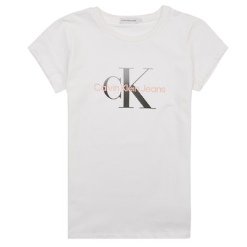 textil Flickor T-shirts Calvin Klein Jeans GRADIENT MONOGRAM T-SHIRT Vit