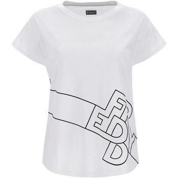 textil Dam T-shirts Freddy S2WFTT2 Vit