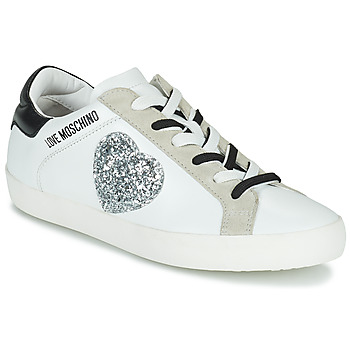 Skor Dam Sneakers Love Moschino JA15402G1F Vit / Svart / Silver