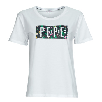 textil Dam T-shirts Pepe jeans PATSY Vit
