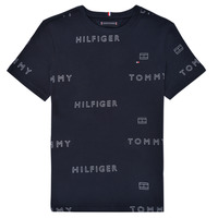 textil Pojkar T-shirts Tommy Hilfiger KB0KB07589-DW5 Marin
