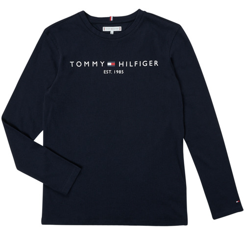textil Pojkar Långärmade T-shirts Tommy Hilfiger KS0KS00202-DW5 Marin