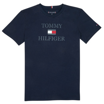 textil Pojkar T-shirts Tommy Hilfiger KB0KB07794-SKY Marin