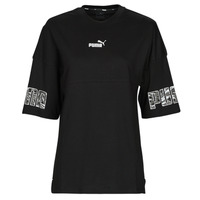 textil Dam T-shirts Puma PUMA POWER SAFARI Svart / Vit