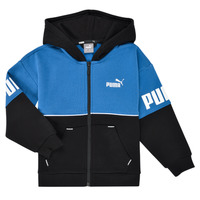 textil Pojkar Sweatshirts Puma PUMPA POWER COLORBLOCK FULL ZIP Blå / Svart