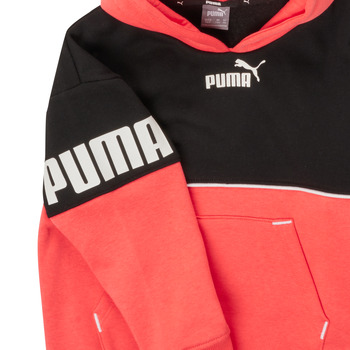 Puma PUMA POWER COLORBLOCK HOODIE Svart / Orange