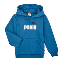 textil Pojkar Sweatshirts Puma ESS 2 COL BIG LOGO HOODIE Blå