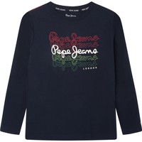textil Pojkar Långärmade T-shirts Pepe jeans RAMONE LS Marin