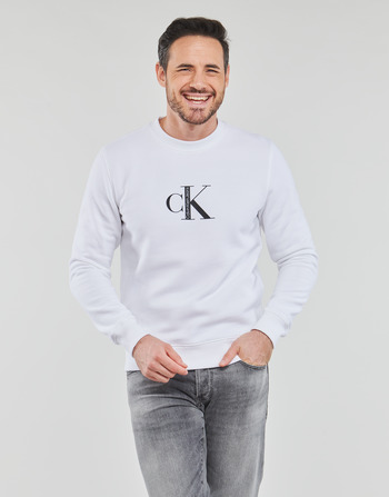 textil Herr Sweatshirts Calvin Klein Jeans CK INSTITUTIONAL CREW NECK Svart