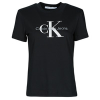 textil Dam T-shirts Calvin Klein Jeans CORE MONOGRAM REGULAR TEE Svart
