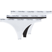 Underkläder Dam String Calvin Klein Jeans CAROUSEL THONG X 3 Svart / Vit / Svart