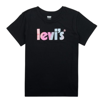 textil Flickor T-shirts Levi's SS POSTER LOGO TEE Svart