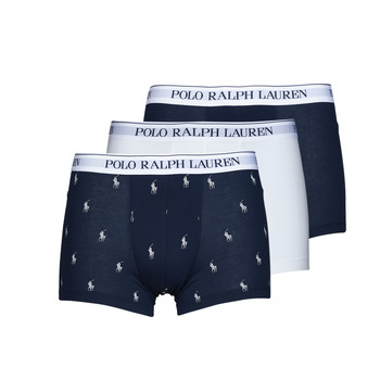 Underkläder Herr Boxershorts Polo Ralph Lauren CLASSIC TRUNK X3 Marin / Vit