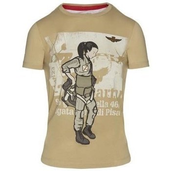 textil Dam T-shirts Aeronautica Militare TS1973DJ35957447 Beige