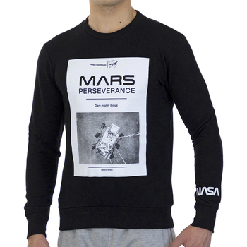 textil Herr Sweatshirts Nasa MARS03S-BLACK Svart