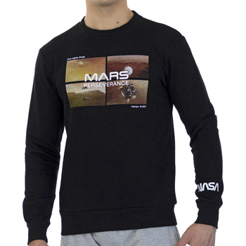 textil Herr Sweatshirts Nasa MARS09S-BLACK Svart