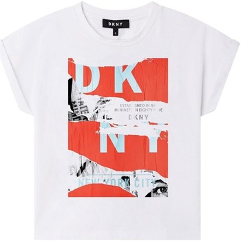 textil Flickor T-shirts Dkny  Vit