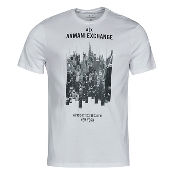textil Herr T-shirts Armani Exchange 6LZTFG-ZJBVZ Vit