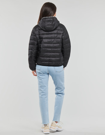 Tommy Jeans TJW QUILTED TAPE HOODED JACKET Svart