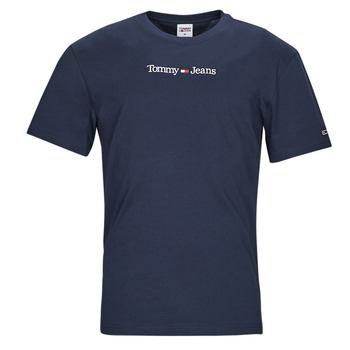 textil Herr T-shirts Tommy Jeans TJM CLASSIC LINEAR LOGO TEE Marin