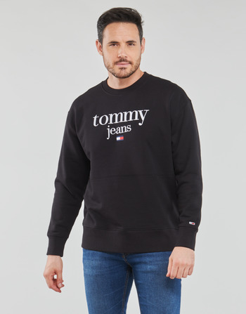 textil Herr Sweatshirts Tommy Jeans TJM REG MODERN CORP LOGO CREW Svart