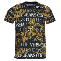 textil Herr T-shirts Versace Jeans Couture 73GAH6S0-G89 Svart / Vit / Gul