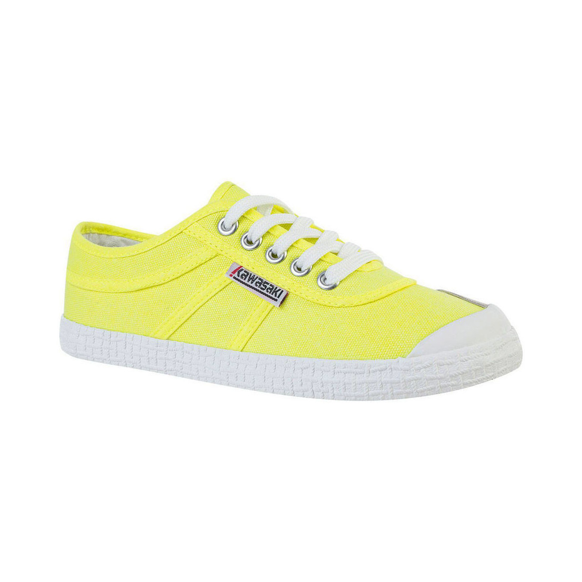 Skor Herr Sneakers Kawasaki Original Neon Canvas Shoe K202428 5001 Safety Yellow Gul