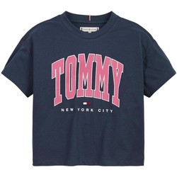 textil Flickor T-shirts Tommy Hilfiger  Blå