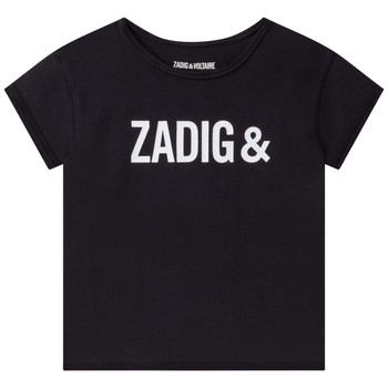 textil Flickor T-shirts Zadig & Voltaire X15369-09B Svart