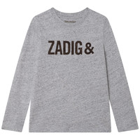 textil Pojkar Långärmade T-shirts Zadig & Voltaire X25334-A35 Grå