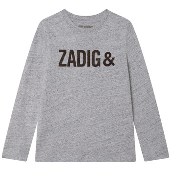 textil Pojkar Långärmade T-shirts Zadig & Voltaire X25334-A35 Grå