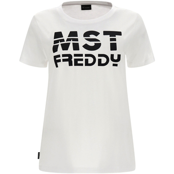 textil Dam T-shirts Freddy S2WMAT1 Vit