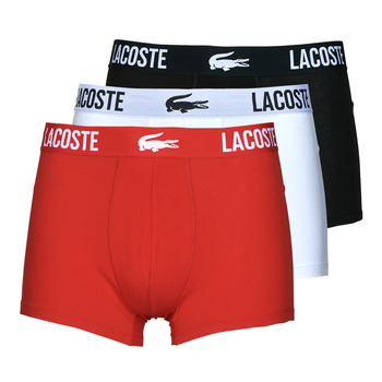 Underkläder Herr Boxershorts Lacoste 5H3321 X3 Svart / Vit / Röd