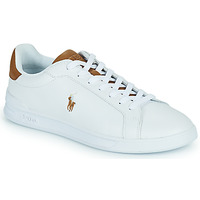 Skor Sneakers Polo Ralph Lauren HRT CT II-SNEAKERS-LOW TOP LACE Vit / Cognac
