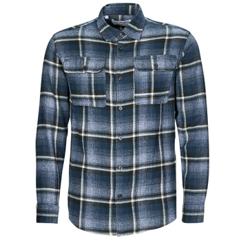 textil Herr Långärmade skjortor Selected SLHREGSCOT CHECK SHIRT Blå